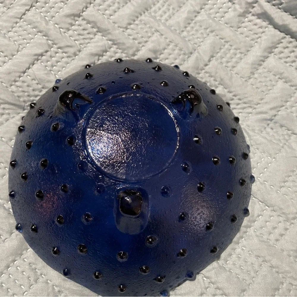 2 Vintage Hobnail Glass Dishes